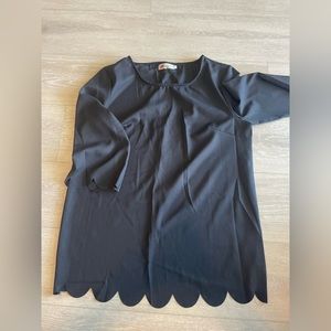 Black three quarter sleeve blouse